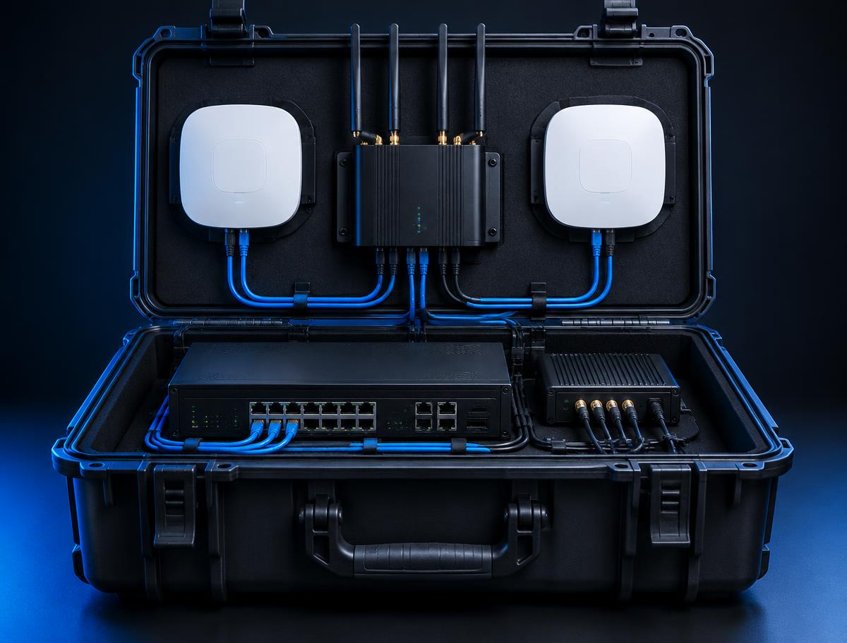 NVS-Net1 flight case network kit