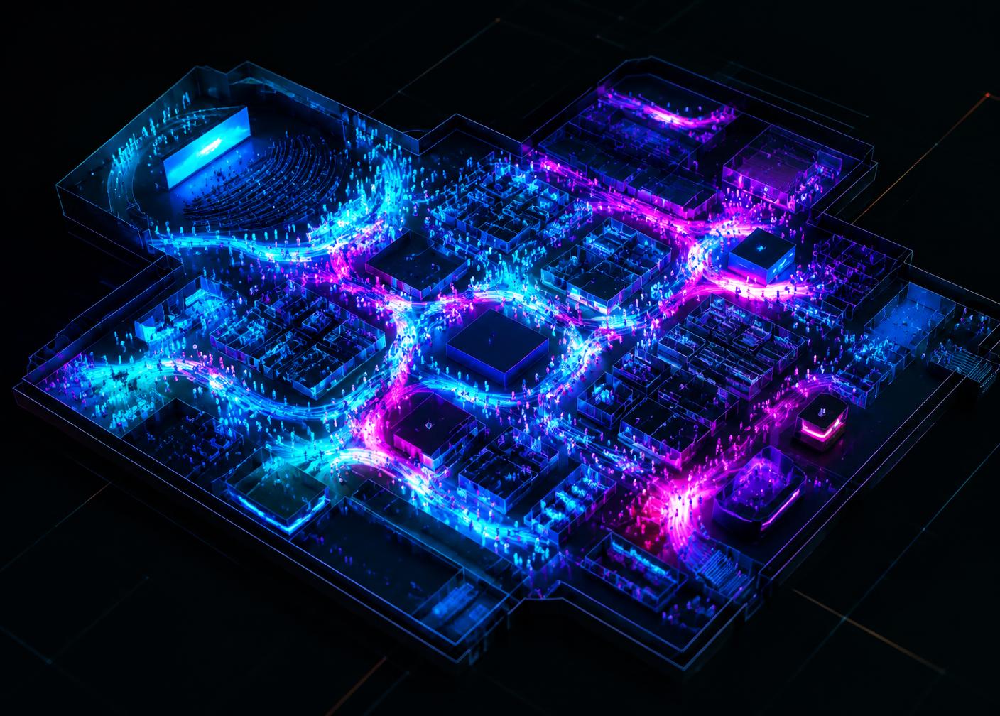 Crowd heat map visualization